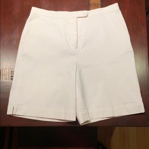 Faconnable women’s white Bermuda shorts. Size 10